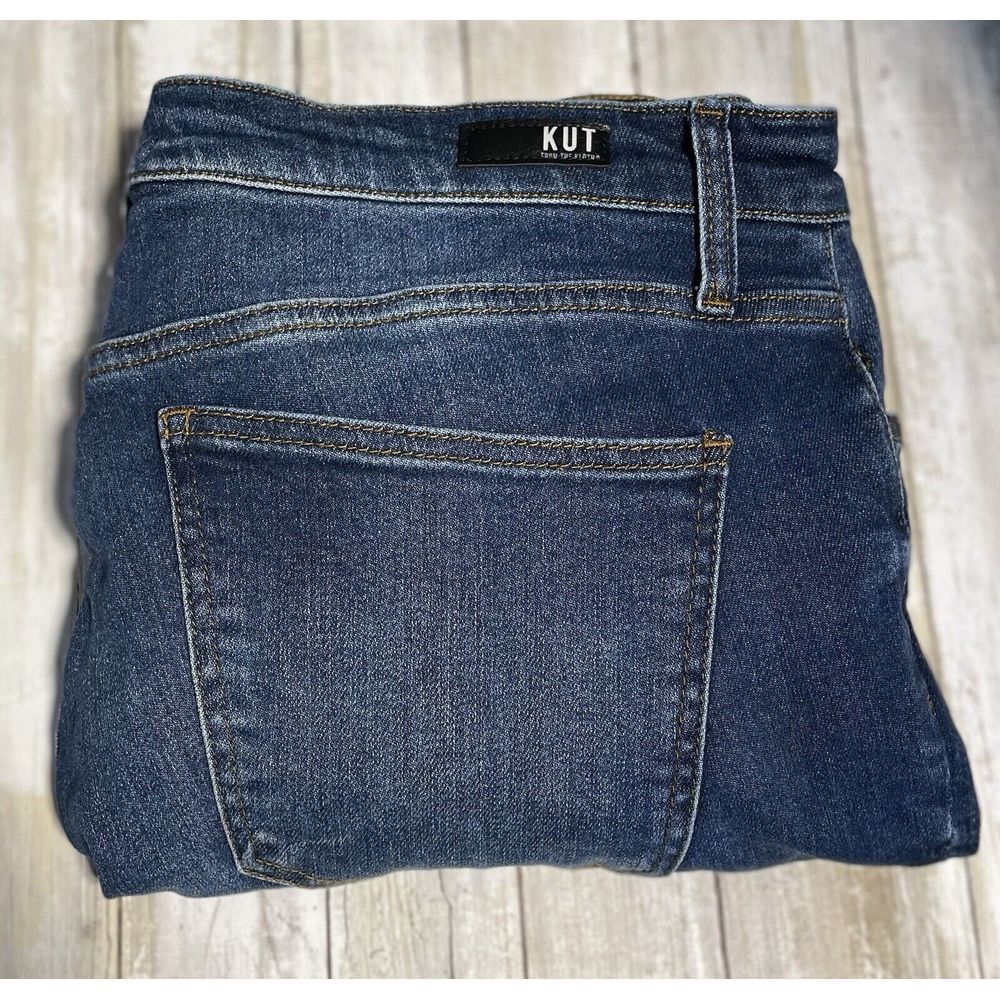 Kut From The Kloth Womens High Rise Rachael Fab Ab Mom Jean Distressed Size 18W